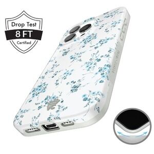 Velvet Caviar iPhone 16 Pro Case French Blue Floral Coquette MagSafe 10ft Drop